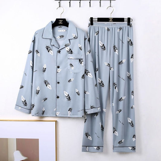 Buy Men’s Minimalist Long Sleeve Pajamas Sleepwear Set