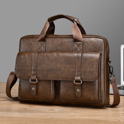 Buy Mens Business Large-Capacity ShoulderCrossbody Modern Briefcase