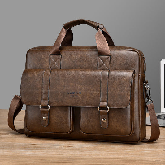 Buy Mens Business Large-Capacity ShoulderCrossbody Modern Briefcase
