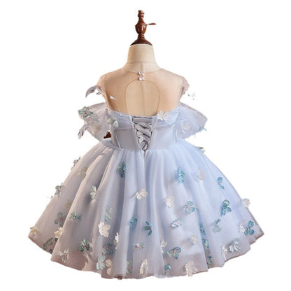 Girl Wedding Host Piano Performance Dress – Elegant Wear