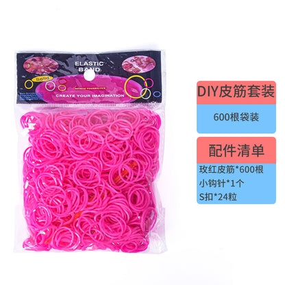 600 Rubber Band Bag Supplementary Pack Children's diy Bracelet Set Educational Toys Hand-woven Small Rubber Band
