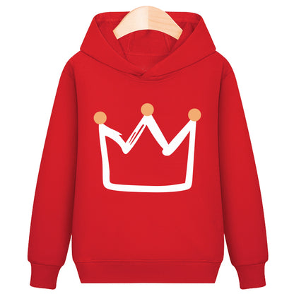 Buy Crown Hooded Plus Velvet Sweatshirt – Stylish Warm Hoodie