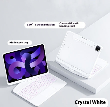 360 Swivel Keyboard Clear Case for iPad with Smart Trackpad