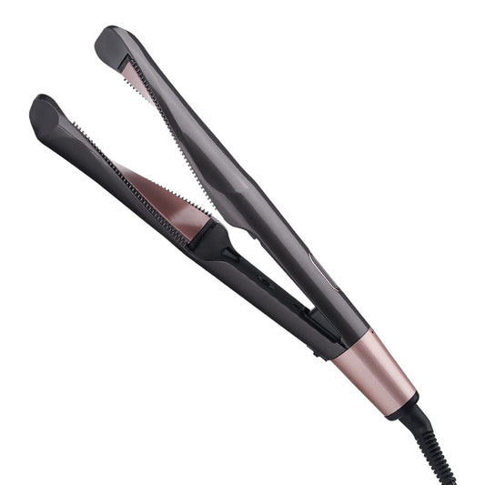 2-in-1 Hair Crimper and Straightener Comb for All Hair Types