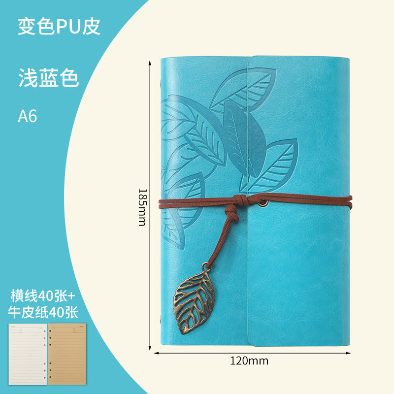 Creative Vintage Leaves Travel Diary Notebook Stationery