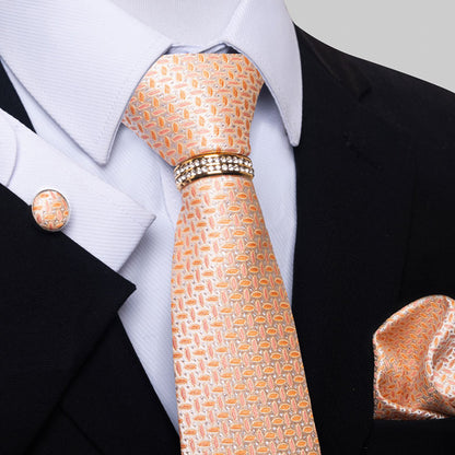 Multi Colored Striped Floral Mens Tie for Formal Party Wear