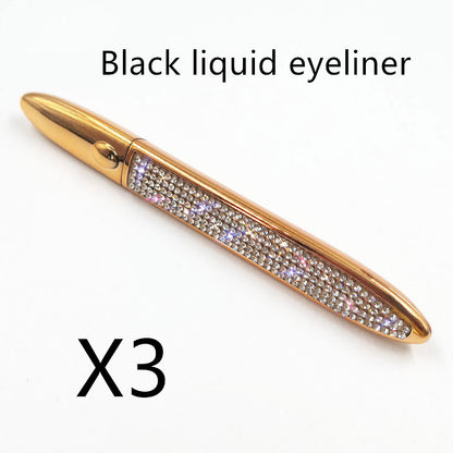 False Eyelashes with Self-Adhesive Eyeliner Multicolor Set