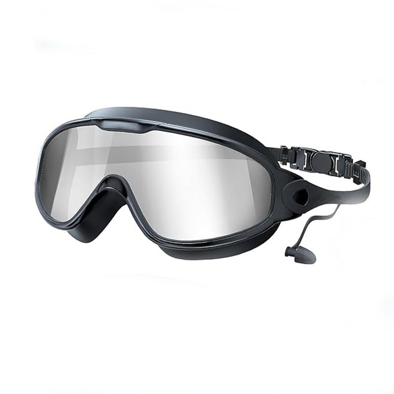 Large Frame Anti Fog Swimming Goggles With Earplugs Uses Now