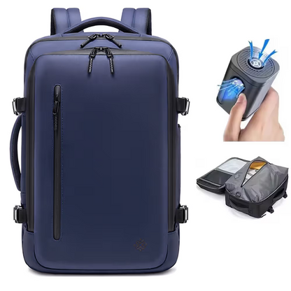 60L Vacuum Compression Travel Backpack with Ergonomic Design