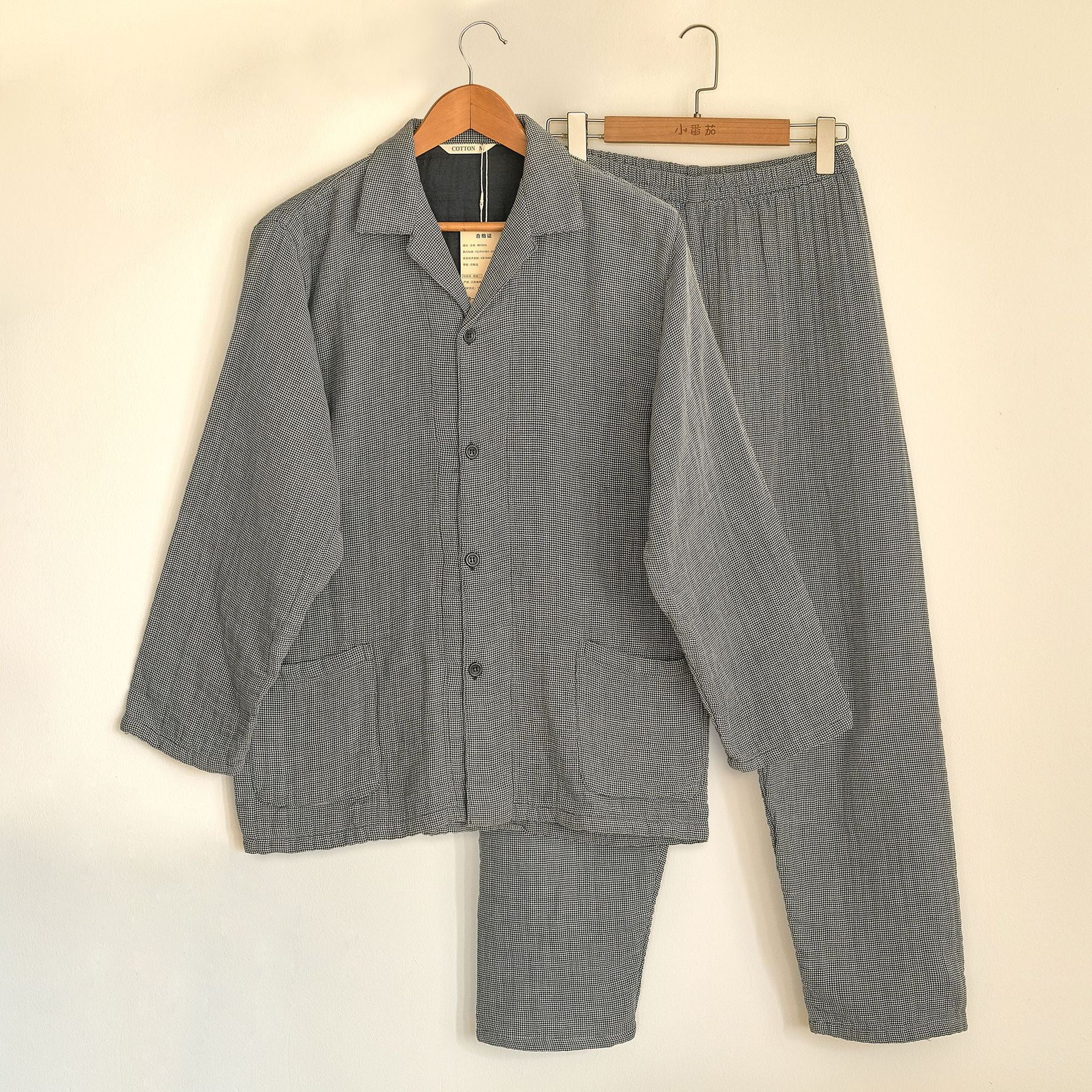 60S Cotton Four-Layer Yarn Home Clothes Class A Maternal and Infant Grade Japanese Autumn and Winter Couples Cotton Pajamas Casual suit