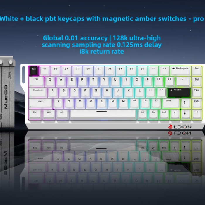 68 Keys Wired Mechanical Gaming for Keyboard Magnetic Axis