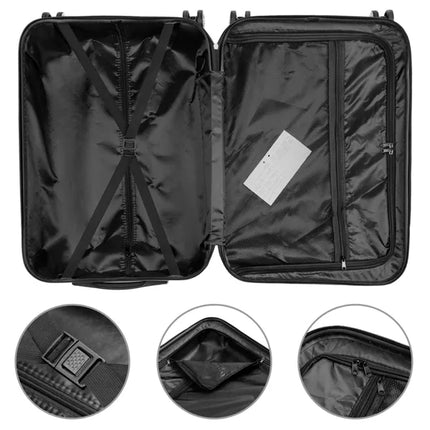 3-in-1 Navy Blue Luggage Set Large Capacity Travel Suitcase