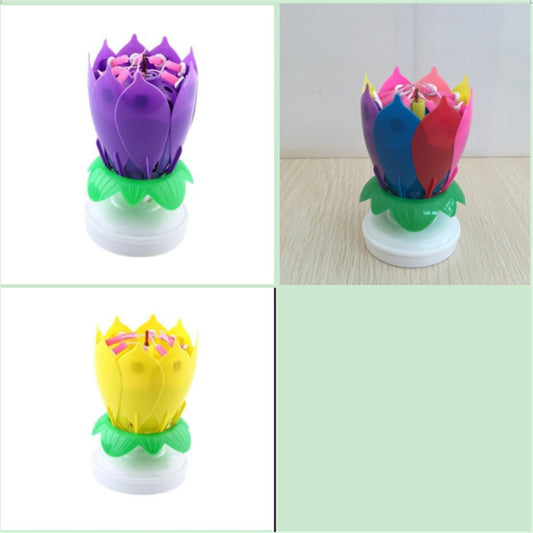 Buy First Musical Lotus Candle Colorful Birthday Cake Decor