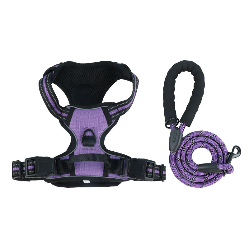 Reflective Dog Harness and Leash for Dogs Daily Walking Use
