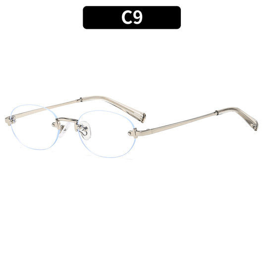 UV400 Fashion Oval Frameless Sunglasses for Eye Protection