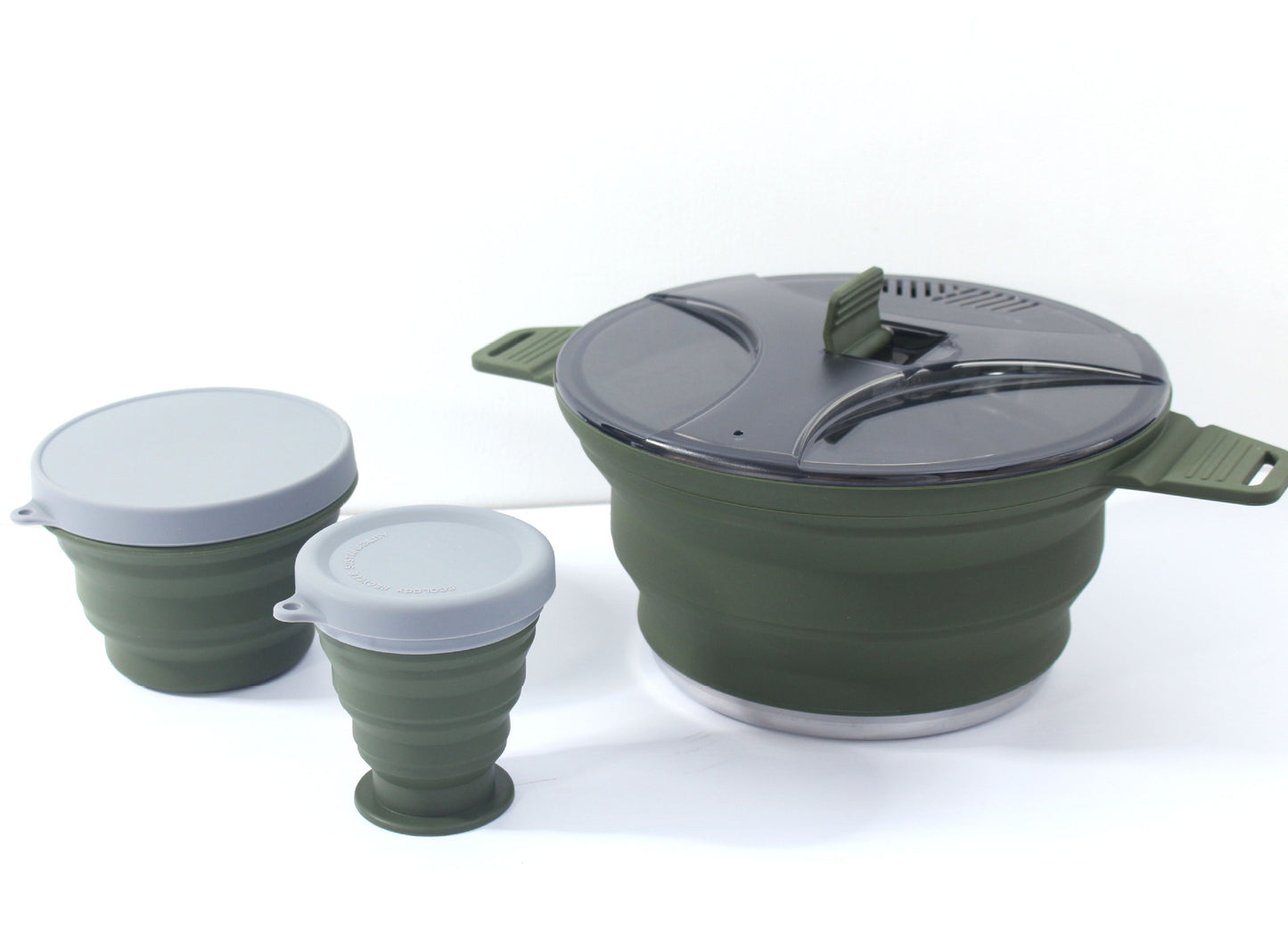 Foldable Camping Cookware Set for Hiking Travel Cooking Gear