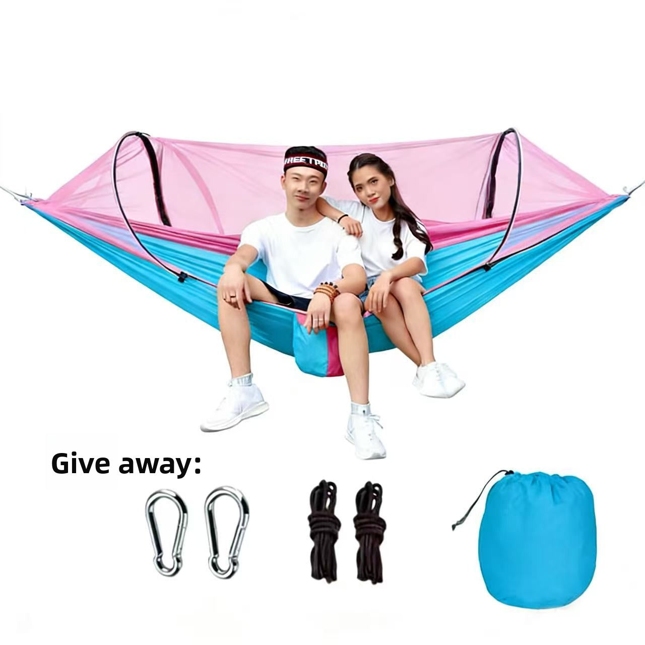 Automatic Quick Opening Mosquito Proof Camping Hammock