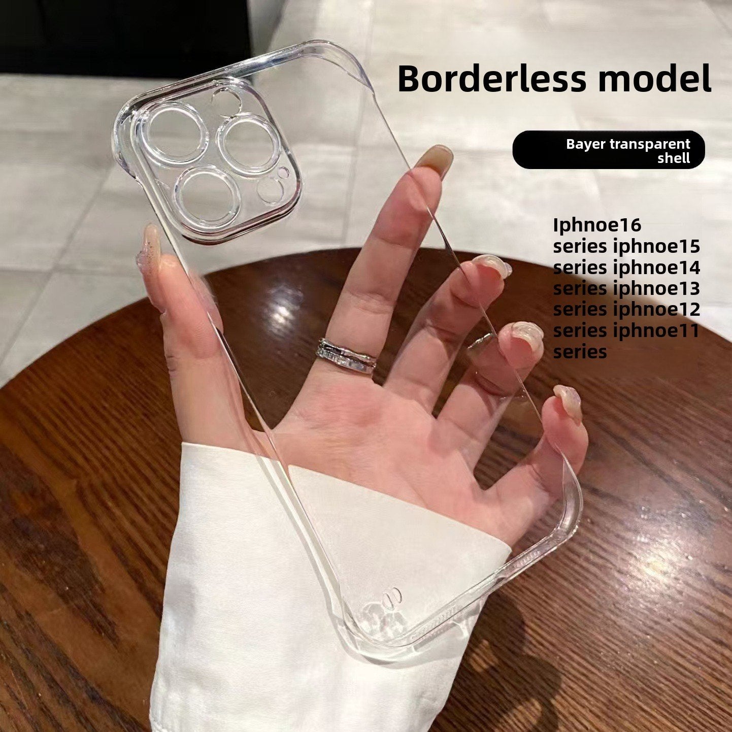 Transparent PC Phone Case for iPhone 11-17 Anti Scratch Fit
