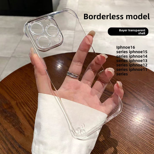 Transparent PC Phone Case for iPhone 11-17 Anti Scratch Fit