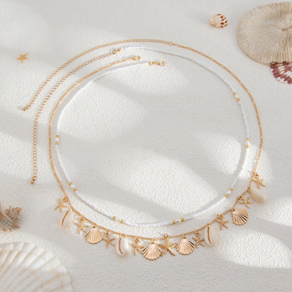 Bohemian Beach Starfish Shell Waist Chain Stylish Jewelry