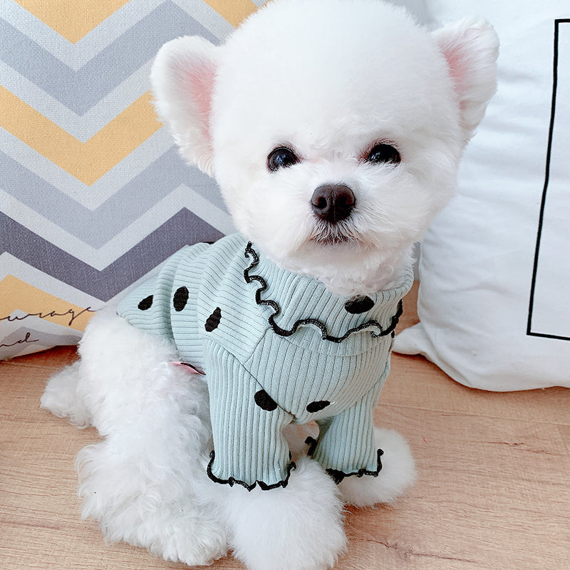 Dot Turtleneck Dog Bottoming Shirt – Stylish Pet Clothing