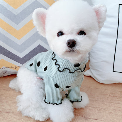 Dot Turtleneck Dog Bottoming Shirt – Stylish Pet Clothing