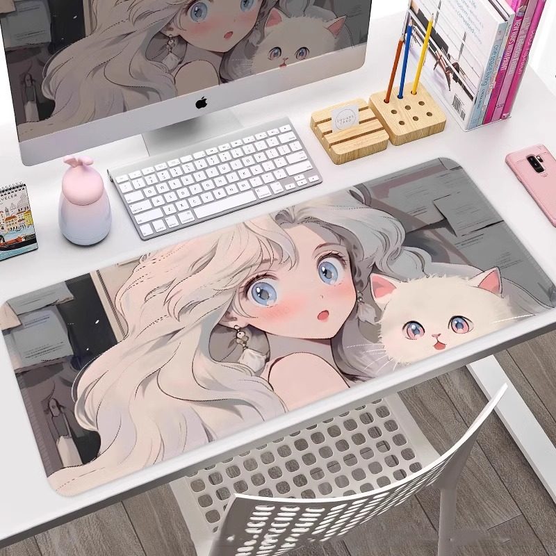 Anime Design Large Mouse Pad for Gaming and Office Desk Setup