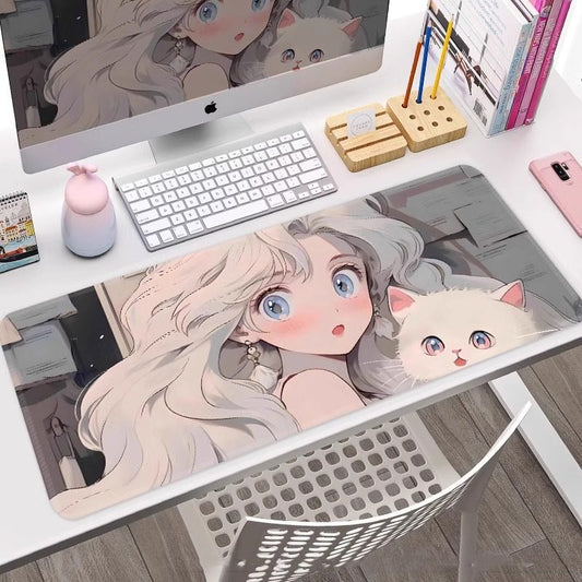 Anime Design Large Mouse Pad for Gaming and Office Desk Setup