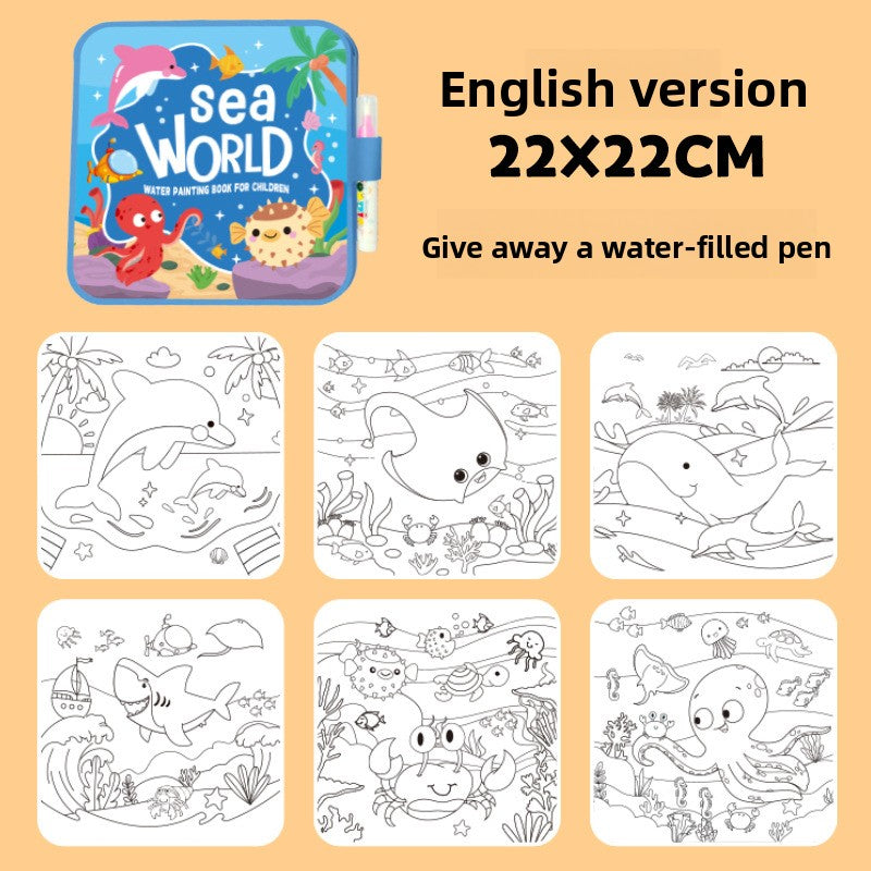 Reusable Magic Water Drawing Book for Kids Creative Learning