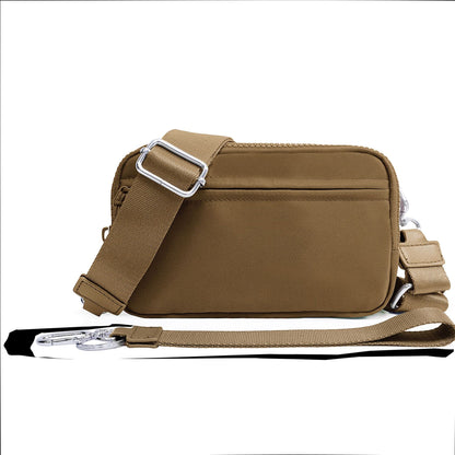 Men's Waterproof Crossbody Waist Bag Double Layer