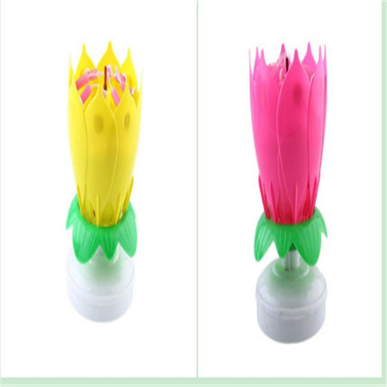 Buy First Musical Lotus Candle Colorful Birthday Cake Decor