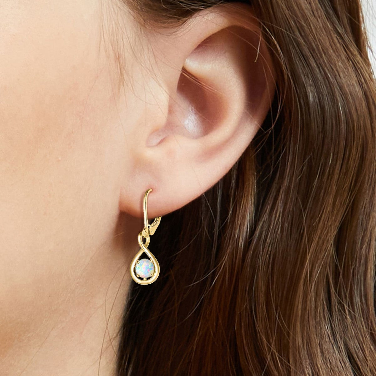 Elegant Womens Auspicious Pearl Earrings Fashion Jewelry