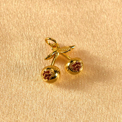 Cherry And Grape Charm Pendant Heart Design Perfect Gifts