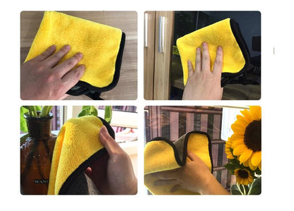 Car Wash Towel Lint-Free Absorbent Glass Cleaning Cloth