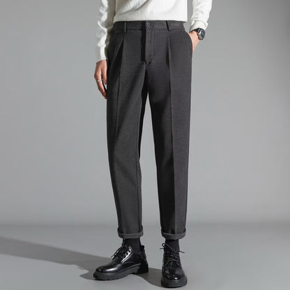 Buy Men’s Stylish Slim-Fit Wool Casual Pants Online