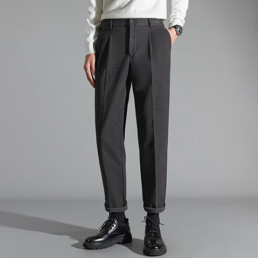 Buy Men’s Stylish Slim-Fit Wool Casual Pants Online