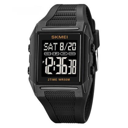 Lightweight Waterproof And Luminous Square Electronic Sports Watcha Classic And Stylish Choice