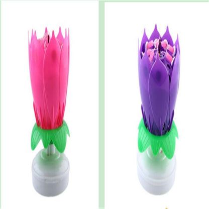 Buy First Musical Lotus Candle Colorful Birthday Cake Decor