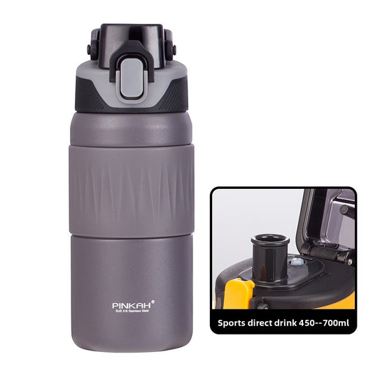 Sports Insulated Design Water Bottle with Straw for Hydration