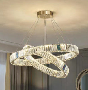 Light Luxury Crystal Living Room Chandelier Stainless Steel