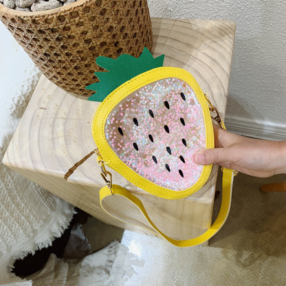 Buy Summer Children's Pineapple Strawberry One Shoulder Jelly Bag