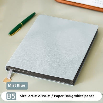 Soft Leather Covered Notebook with Litchi Pattern for Notes