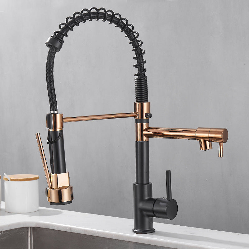 Pull Out Kitchen Faucet with Dual Handle for Daily Sink Use