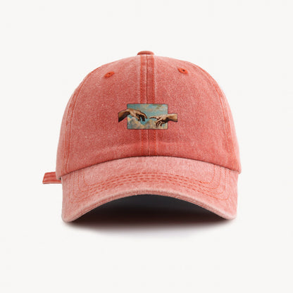Water-Washed Vintage Baseball Cap With Wide Brim Casual Style