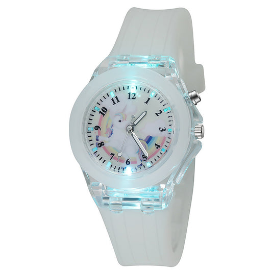 Buy Luminous Unicorn Silicone Quartz Watch for Children and Kids