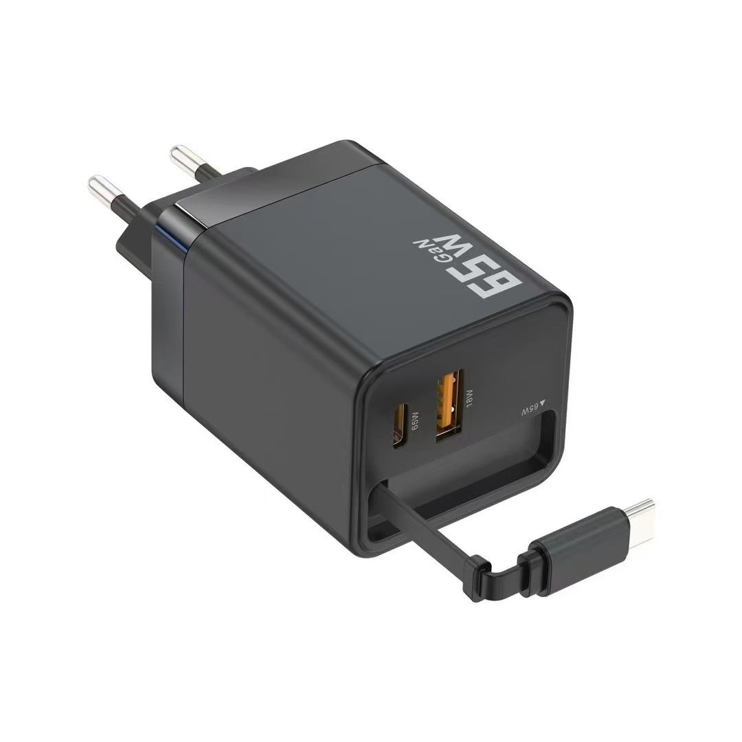 65W GaN Fast Charger with Dual USB Ports