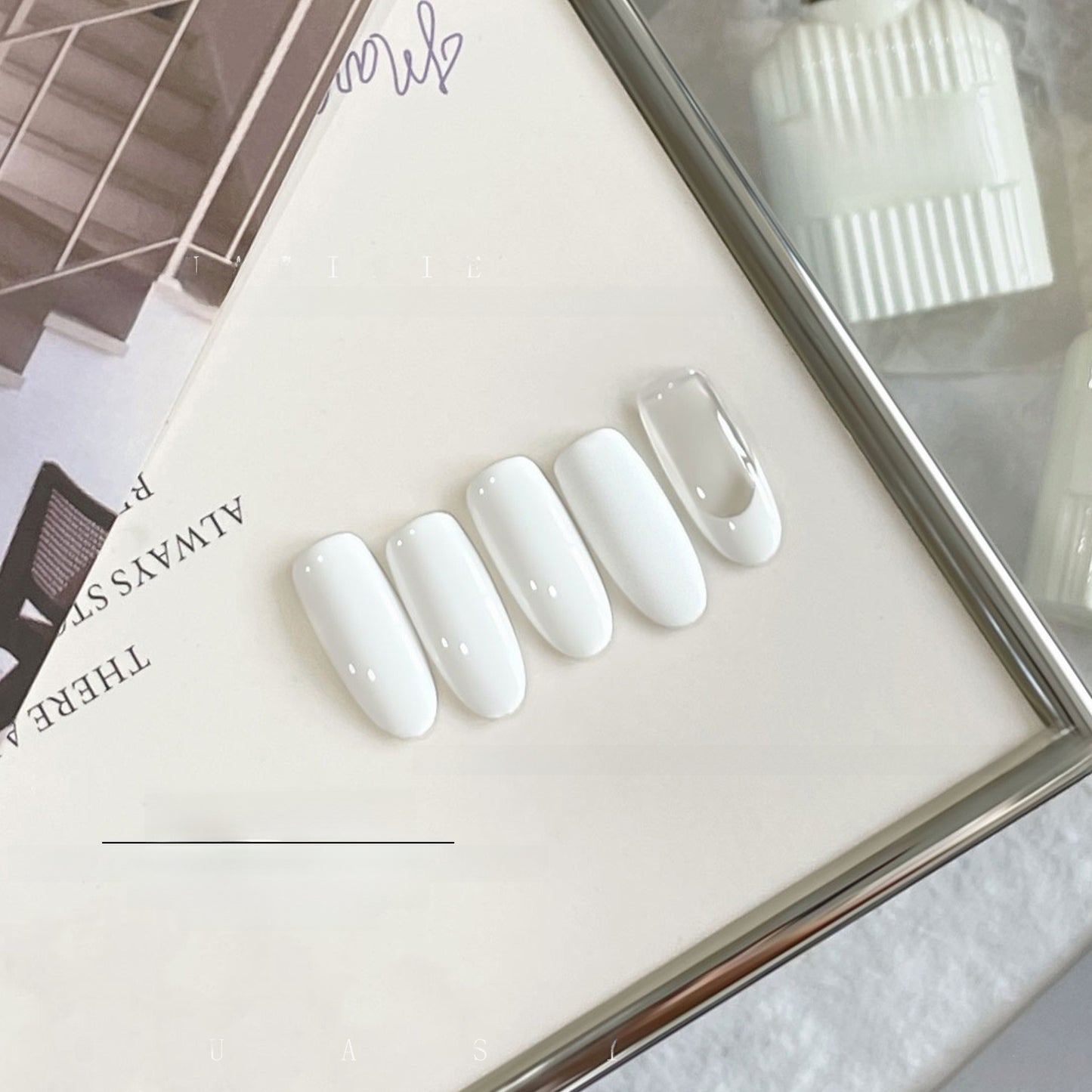 Pure Black and White Nail Polish for Elegant Nail Styling