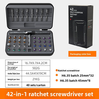 66-in-1 Ratchet Screwdriver Set with S2 Steel Bits