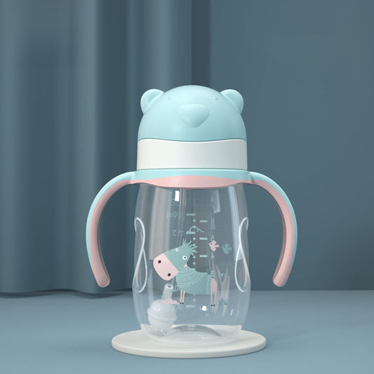 Baby Bottle with Straw Handle Wide Mouth for Daily Feeding