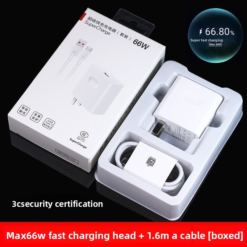 66W Super Fast USB Charger with 6A Data Cable